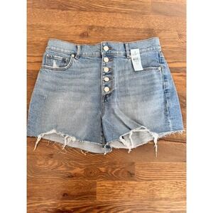 Loft‎ High Rise Cut Off Denim Short Size 27